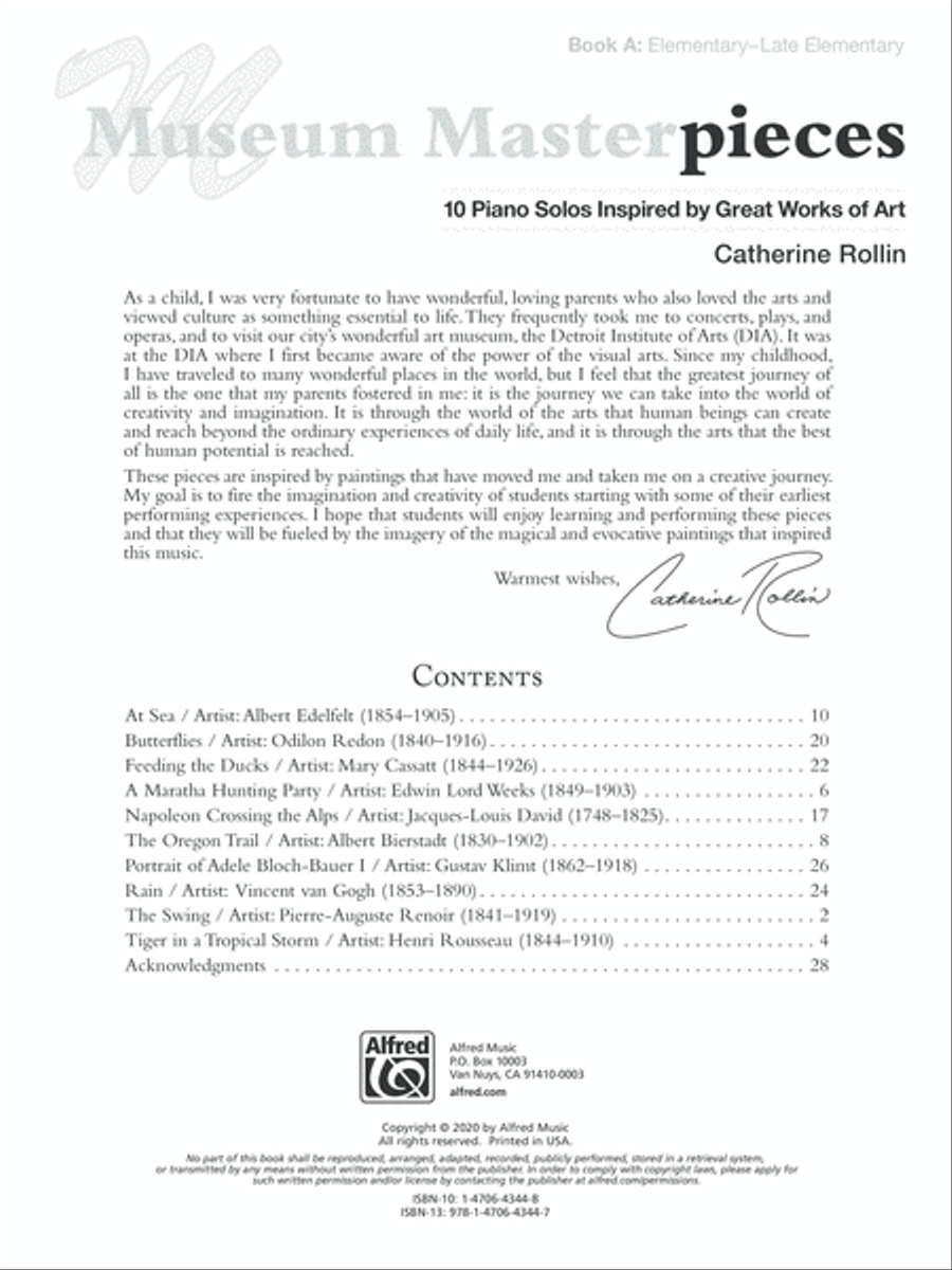 Museum Masterpieces Easy Piano scores gallery preview page 2