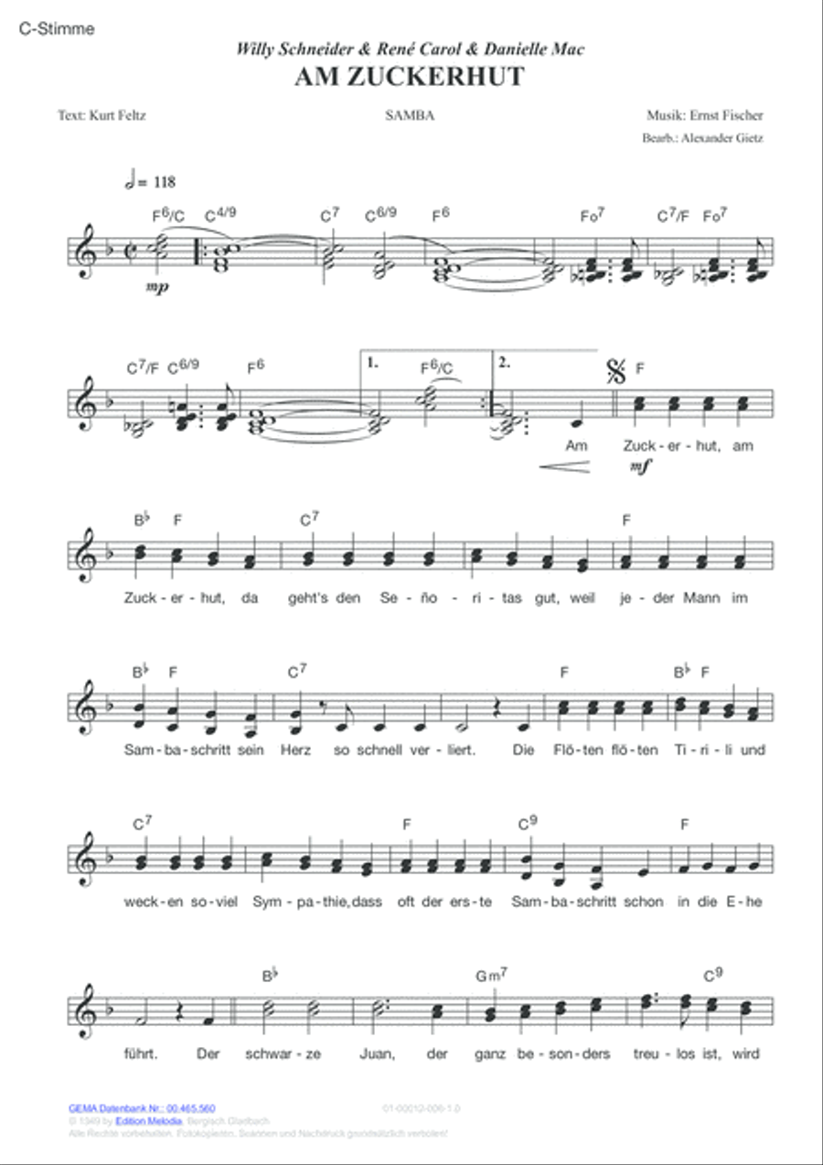 Am Zuckerhut Am Zuckerhut Voice scores gallery preview page 2