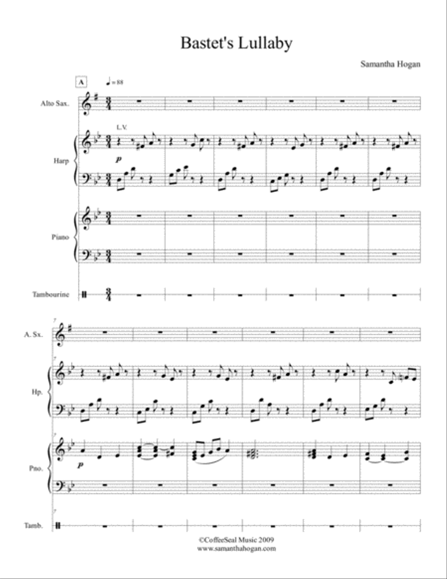 Bastet's Lullaby School and Community scores gallery preview page 3