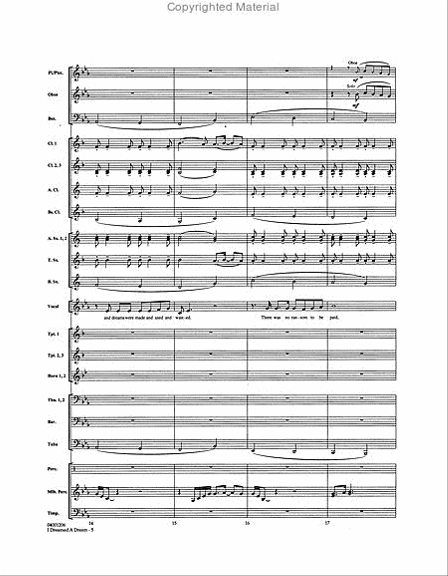 I Dreamed a Dream (from “Les Misérables”) Concert Band scores gallery preview page 5