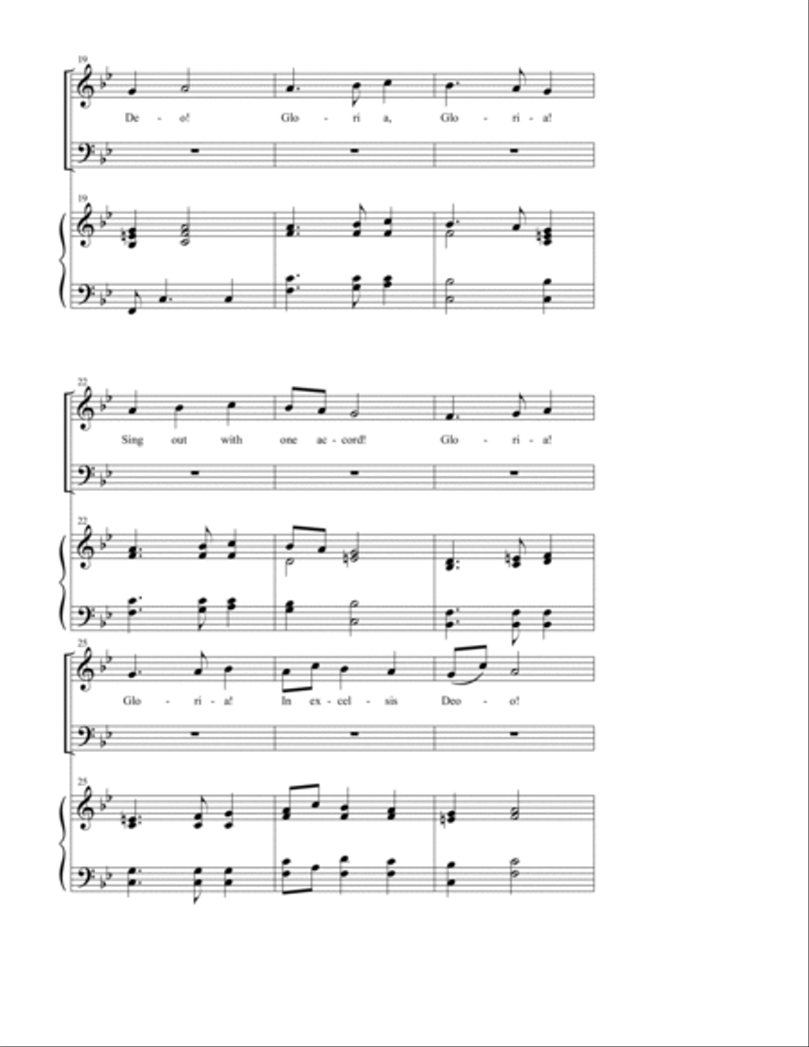 Gloria, Gloria Gloria, Gloria 2-Part scores gallery preview page 3