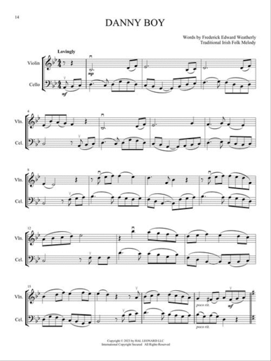 Folk Songs for Violin and Cello Duet String Duet scores gallery preview page 5