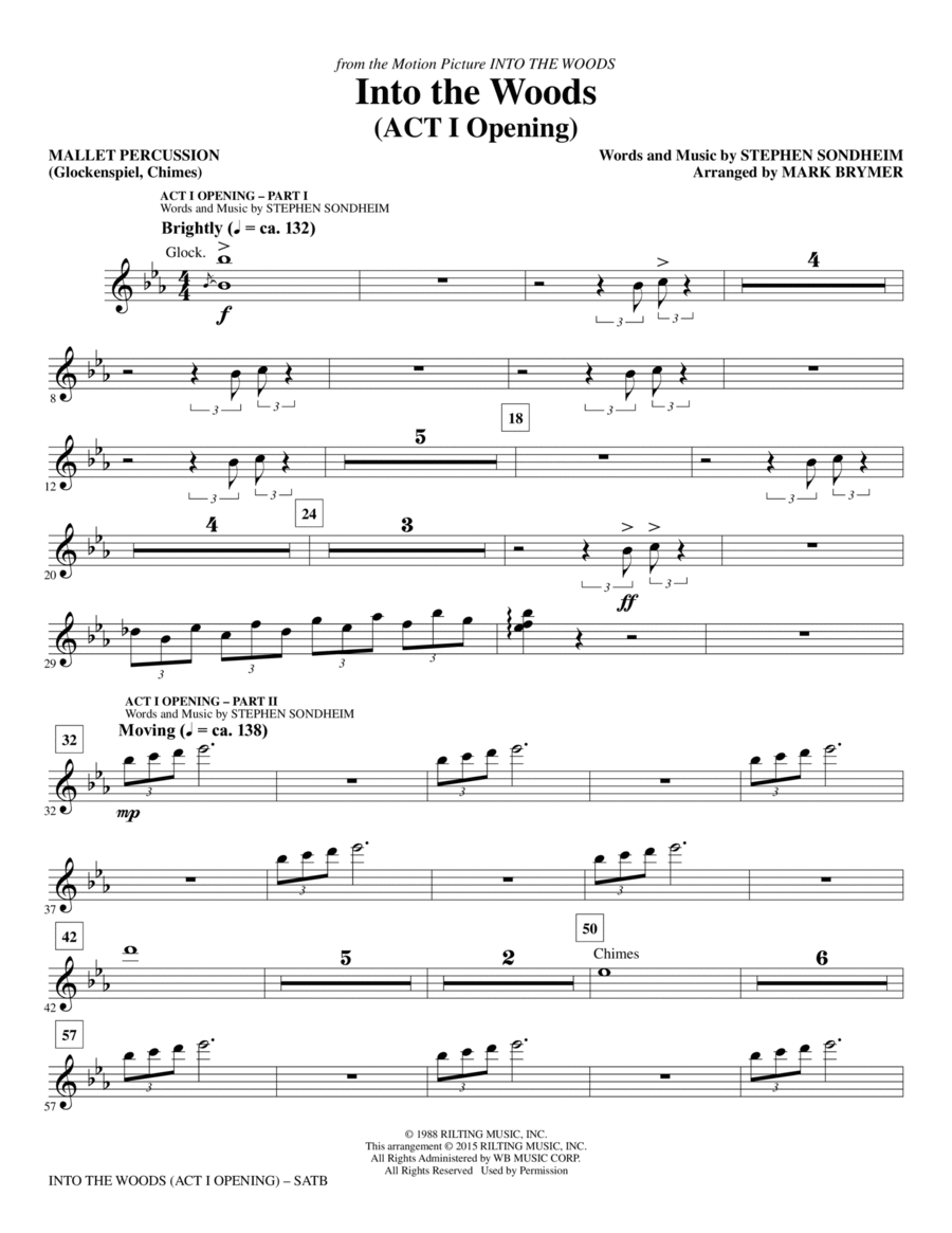 Into the Woods - Glockenspiel/Chimes Choir scores gallery preview page 1