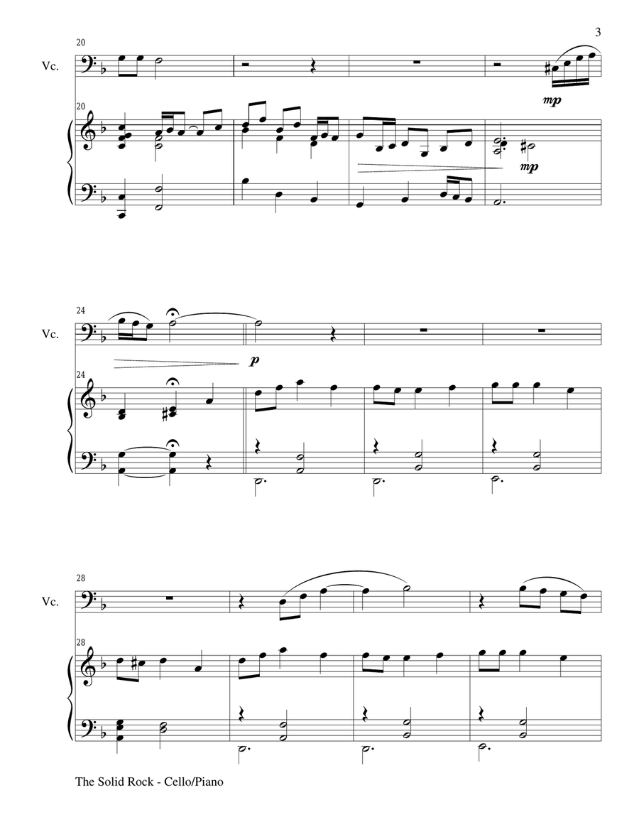 Gary Lanier: Hymns of Faith and Trust (Duets for Cello & Piano) Piano scores gallery preview page 4