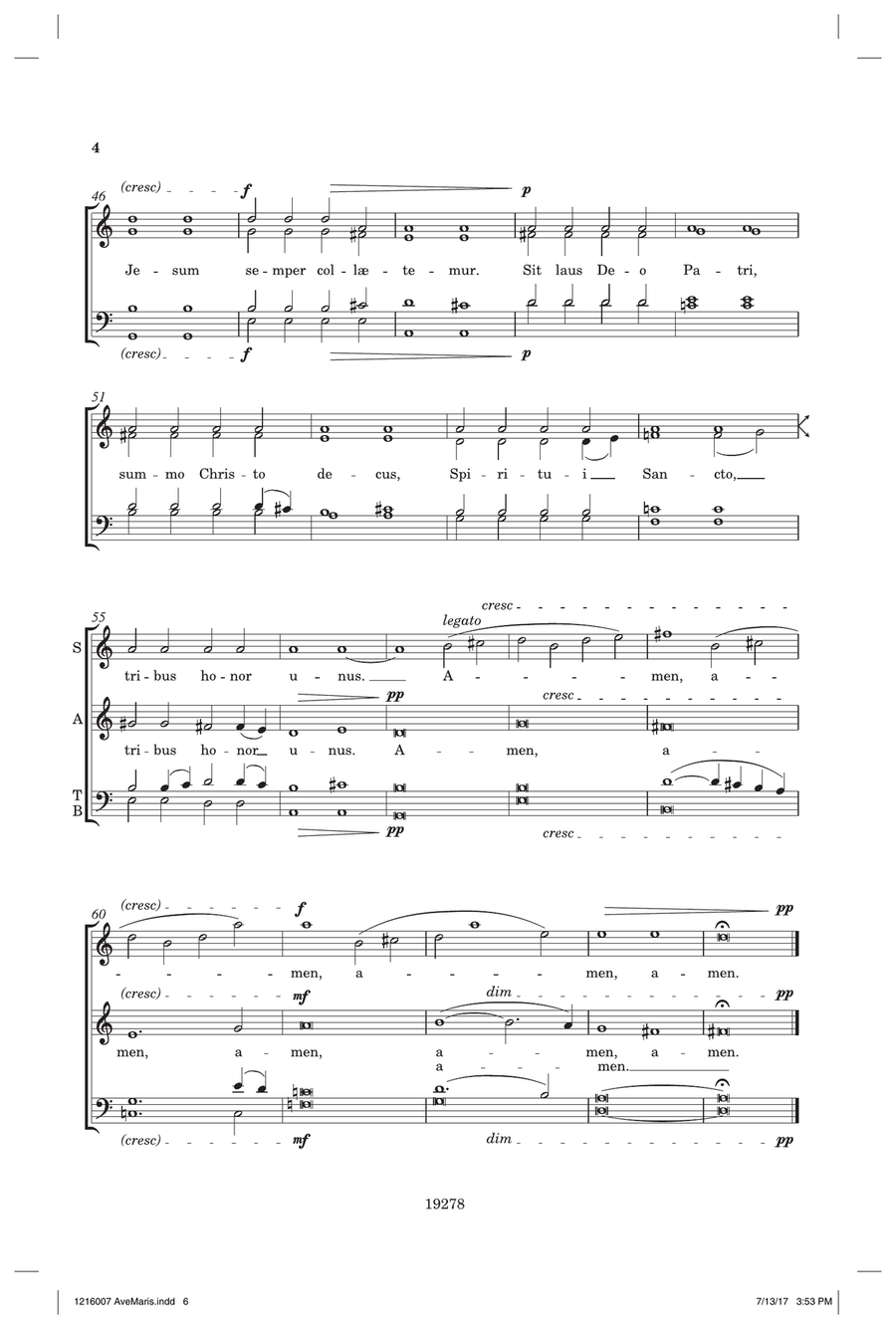 Ave Maris Stella Ave Maris Stella 4-Part scores gallery preview page 3