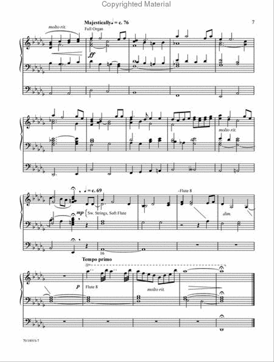 Three Preludes on American Hymns Organ Solo scores gallery preview page 5