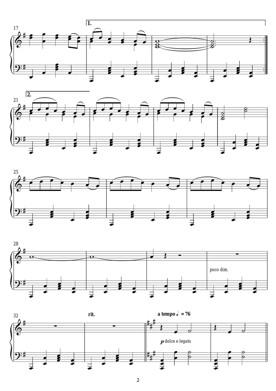The Portrait Of A Lady (End Credits) Piano Solo scores gallery preview page 2