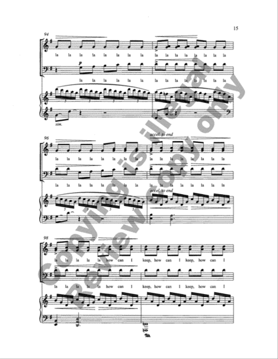 How Can I Keep from Singing? (Choral Score) 4-Part scores gallery preview page 28