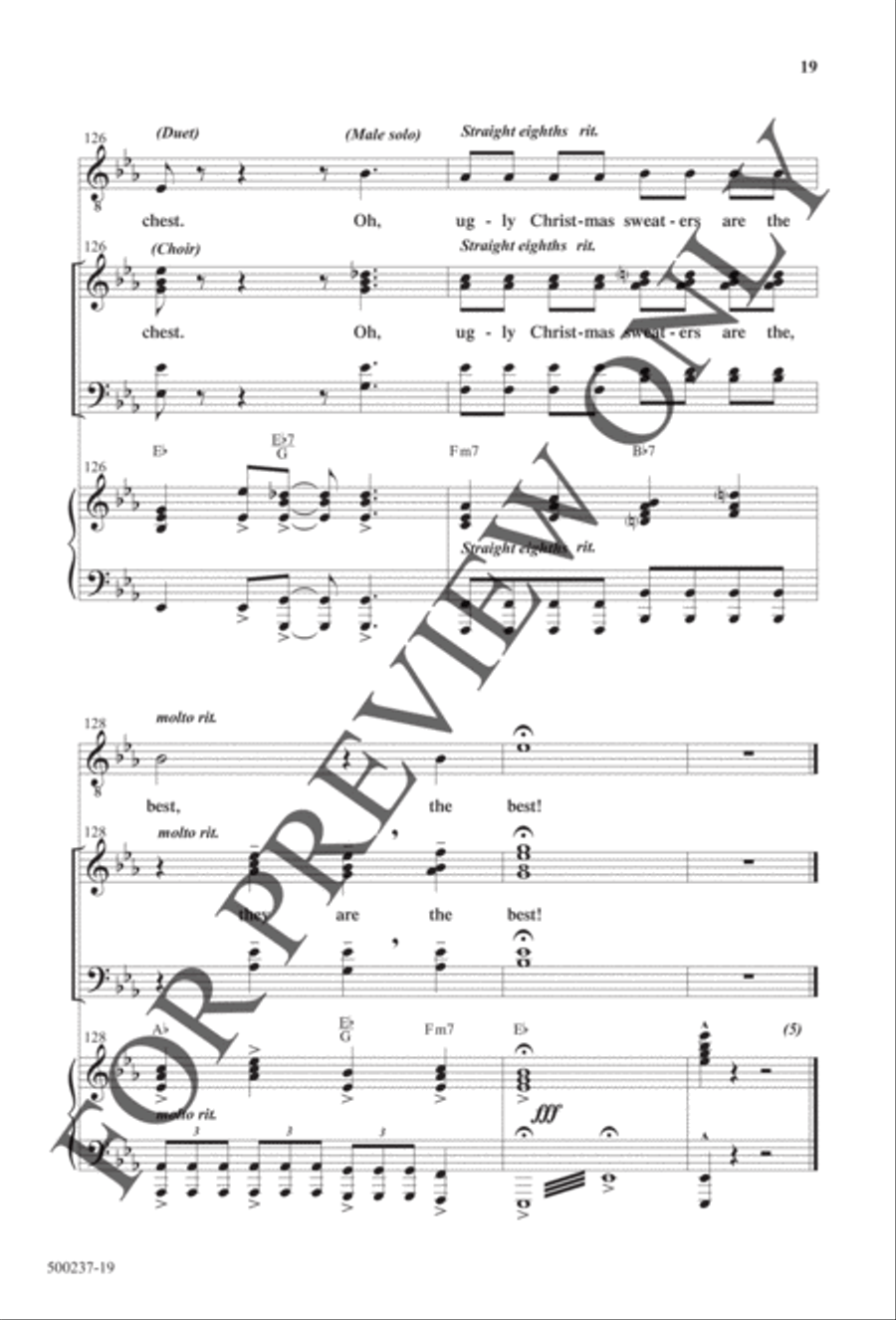 The Ugly Christmas Sweater Song - Anthem 4-Part scores gallery preview page 19