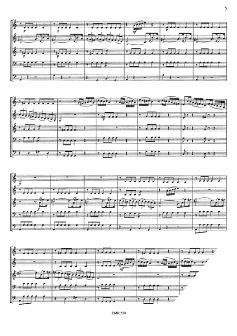 Die Italienerin in Algier Brass Quintet scores gallery preview page 8