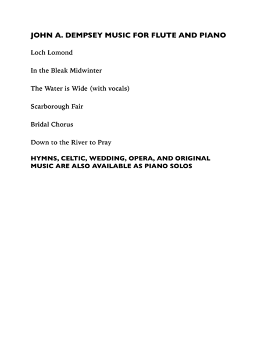 Loch Lomond (Flute and Piano) Flute Solo scores gallery preview page 2