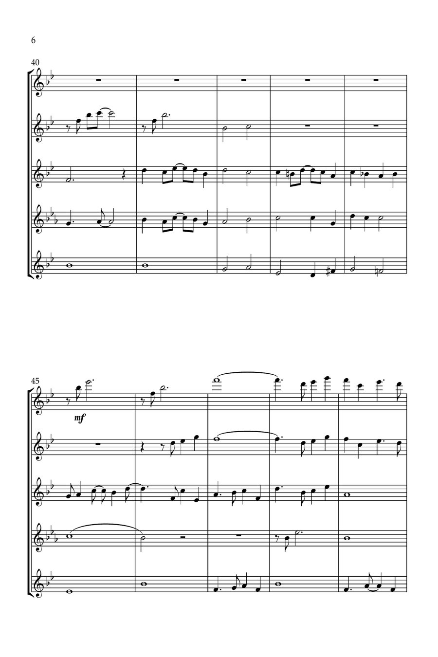 A Whole New World Woodwind Quintet scores gallery preview page 6
