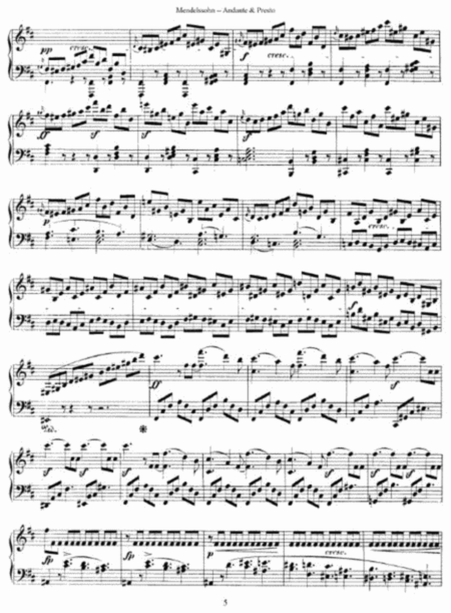 Mendelssohn - Andante cantabile e Presto agitato in B Major (1838)