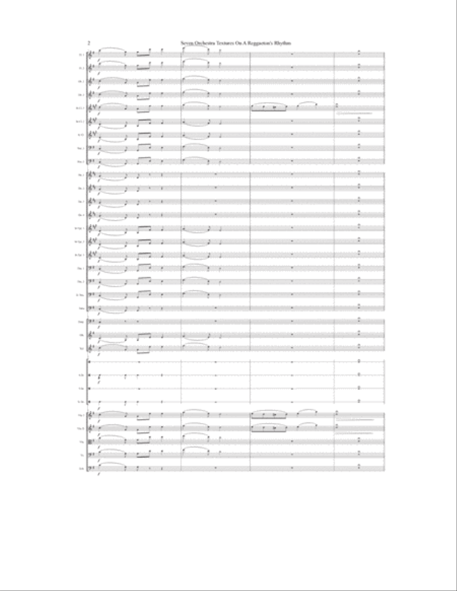 Seven Orchestra Texture On A Reggaeton's Rhythm Full Orchestra scores gallery preview page 3