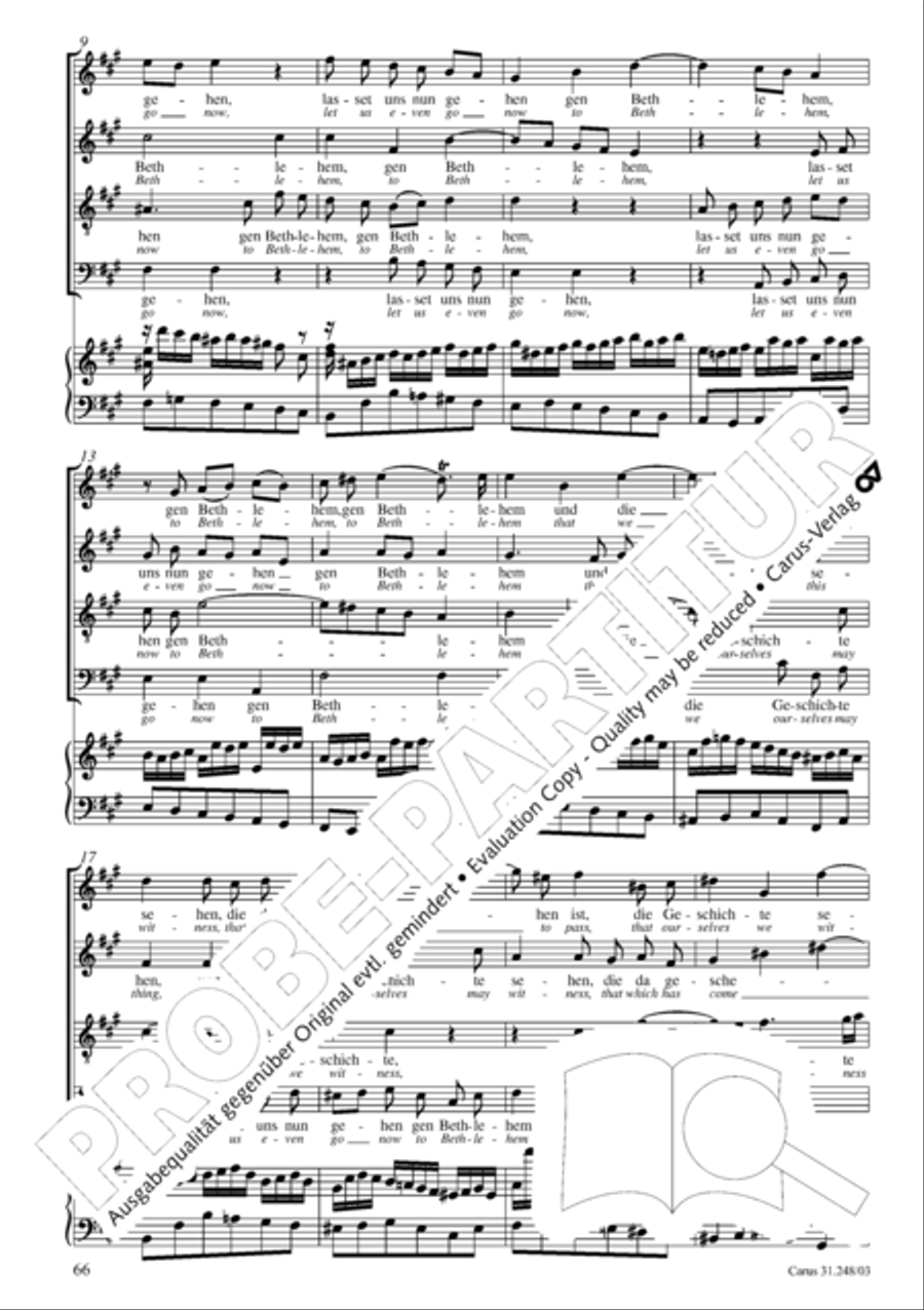 Christmas oratorio (Weihnachtsoratorium, Teile I-III) 4-Part scores gallery preview page 71