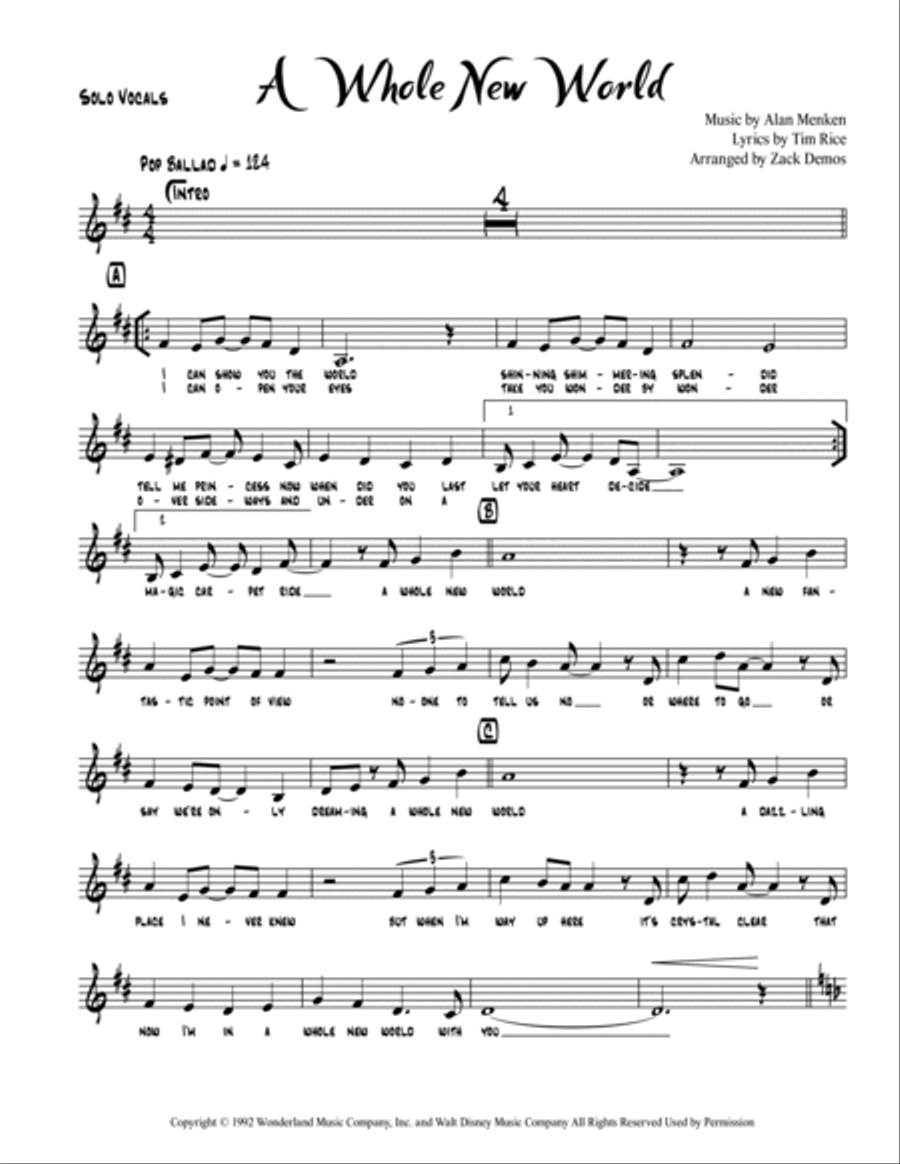 A Whole New World Large Ensemble scores gallery preview page 6