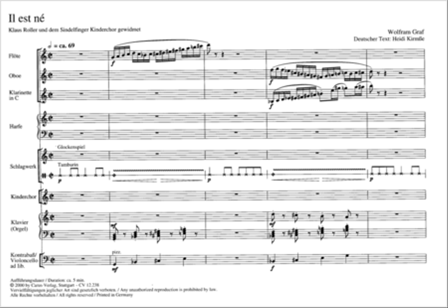Il est ne (Gottes Kind ist uns heut geborn) 2-Part scores gallery preview page 2
