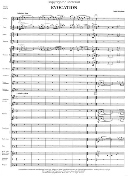 Evocation - Full Score image number null