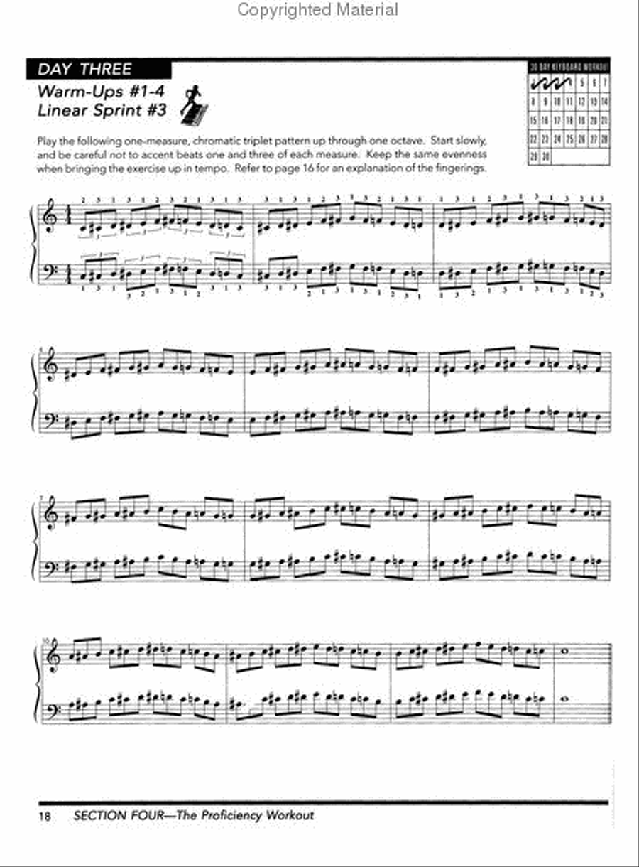 30-Day Keyboard Workout Piano Method scores gallery preview page 3