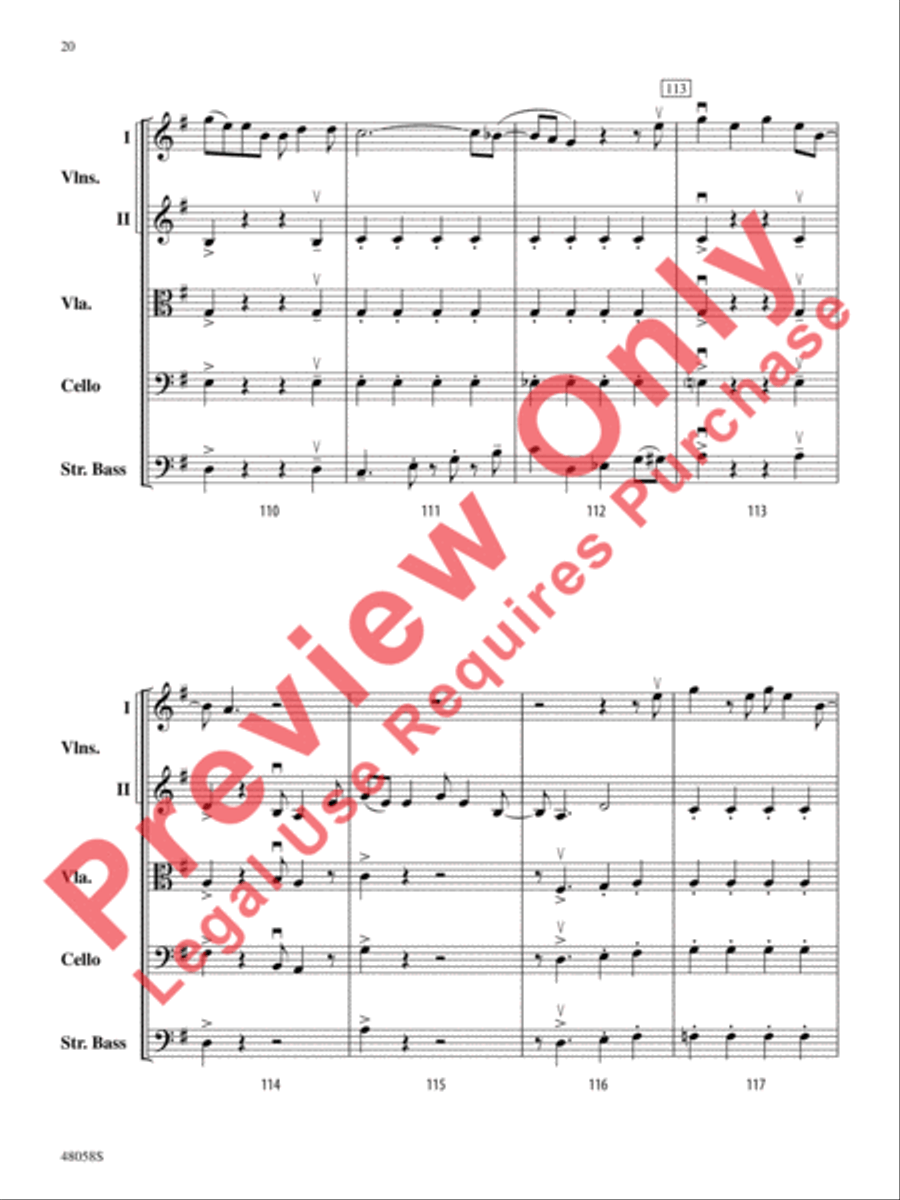 Selections from Hamilton String Orchestra scores gallery preview page 21