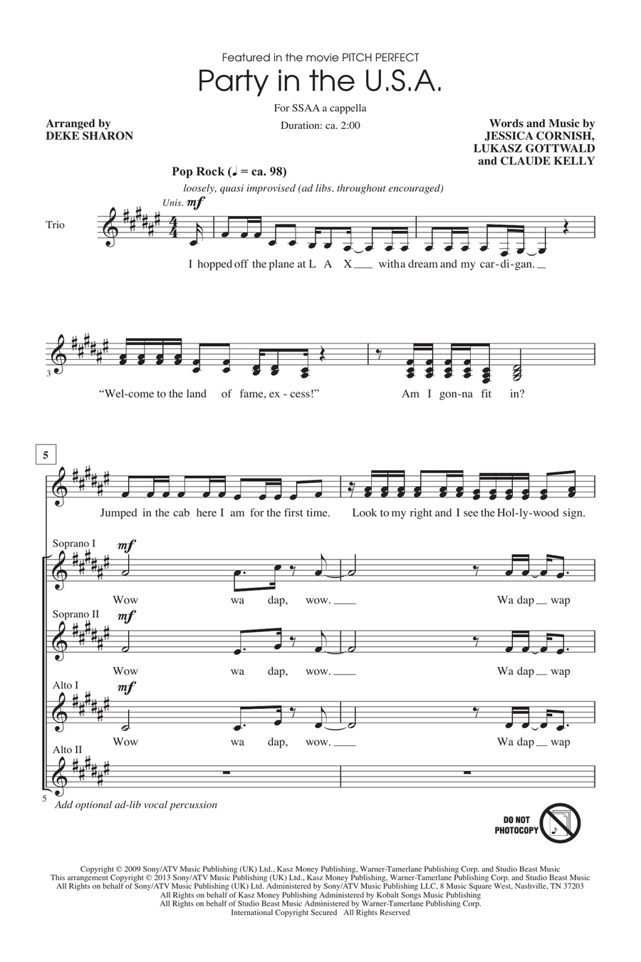 Party In The U.S.A. SSA scores gallery preview page 1