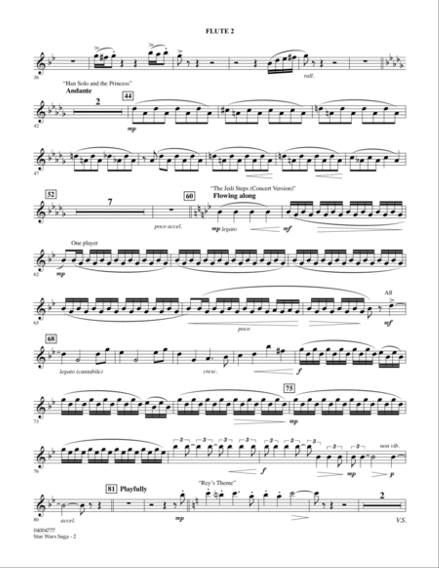 Star Wars Saga - Flute 2 Star Wars Saga - Flute 2 Flute scores gallery preview page 2