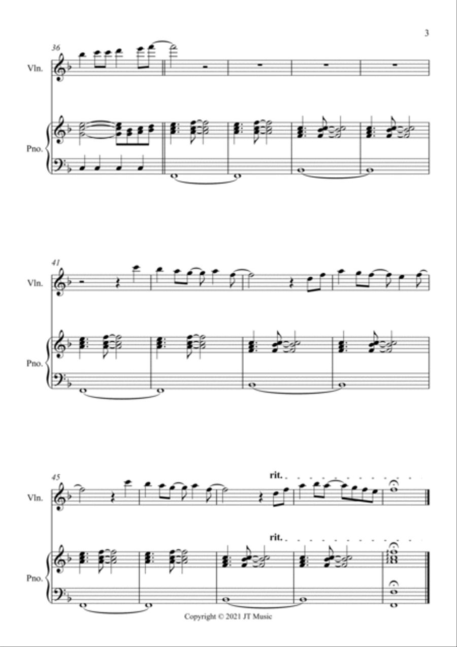 Reflections - Violin and Piano Violin Solo scores gallery preview page 3