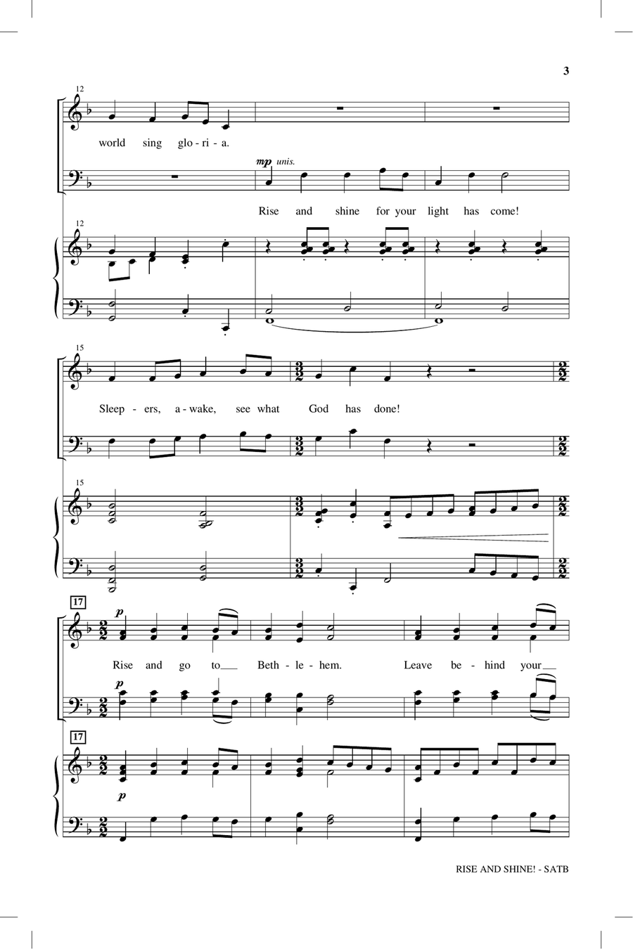 Rise And Shine! Rise And Shine! 4-Part scores gallery preview page 2