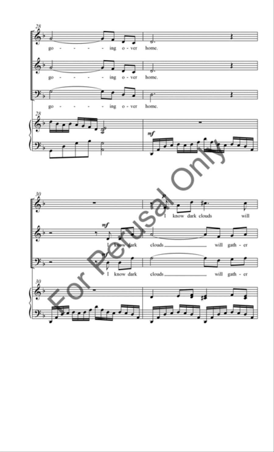 Poor Wayfaring Stranger 3-Part scores gallery preview page 6