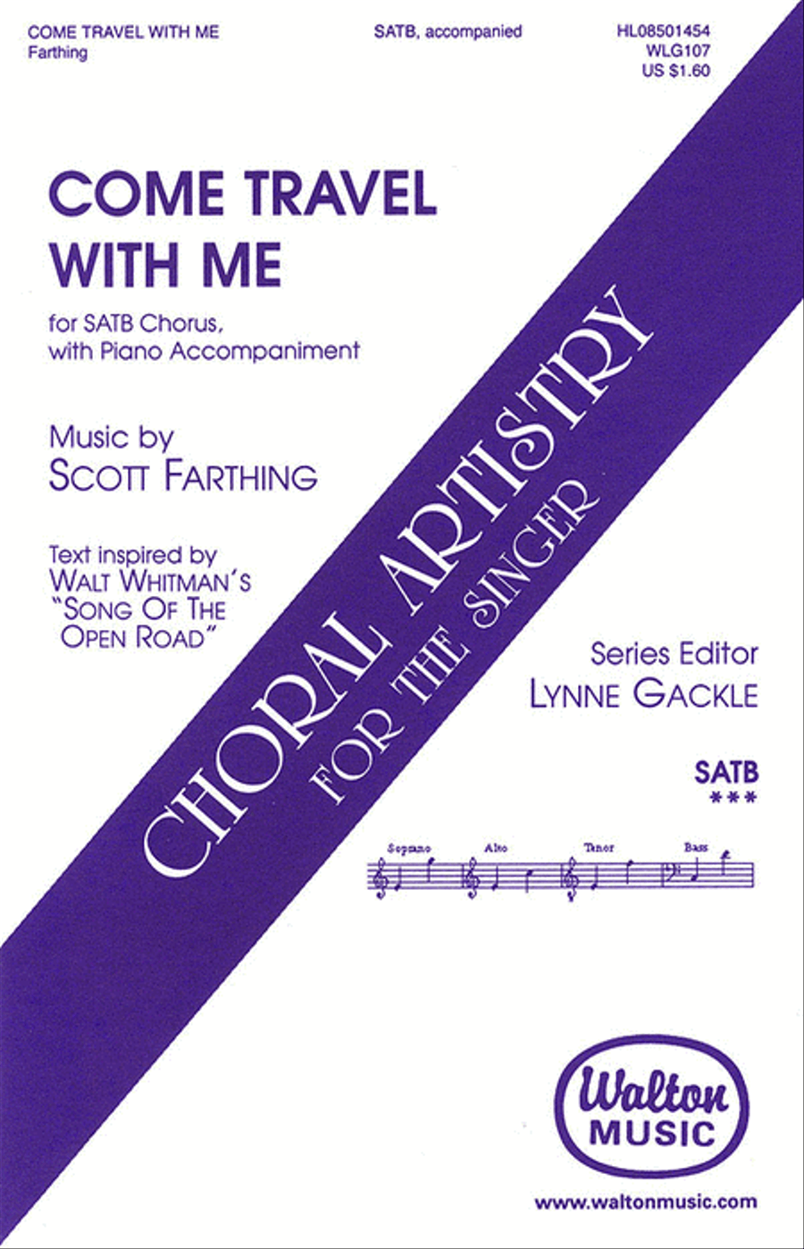 Book cover for Come Travel with Me - SATB