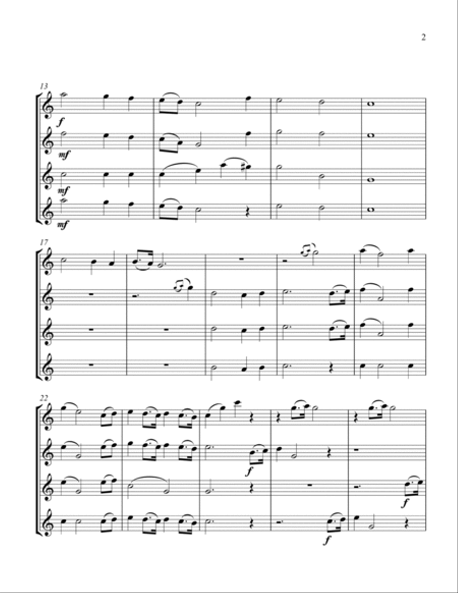 God Bless America God Bless America Clarinet Quartet scores gallery preview page 3