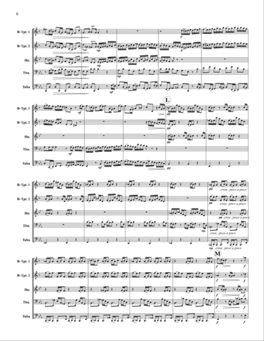 Brandenburg No. 3 Brass Quintet scores gallery preview page 6