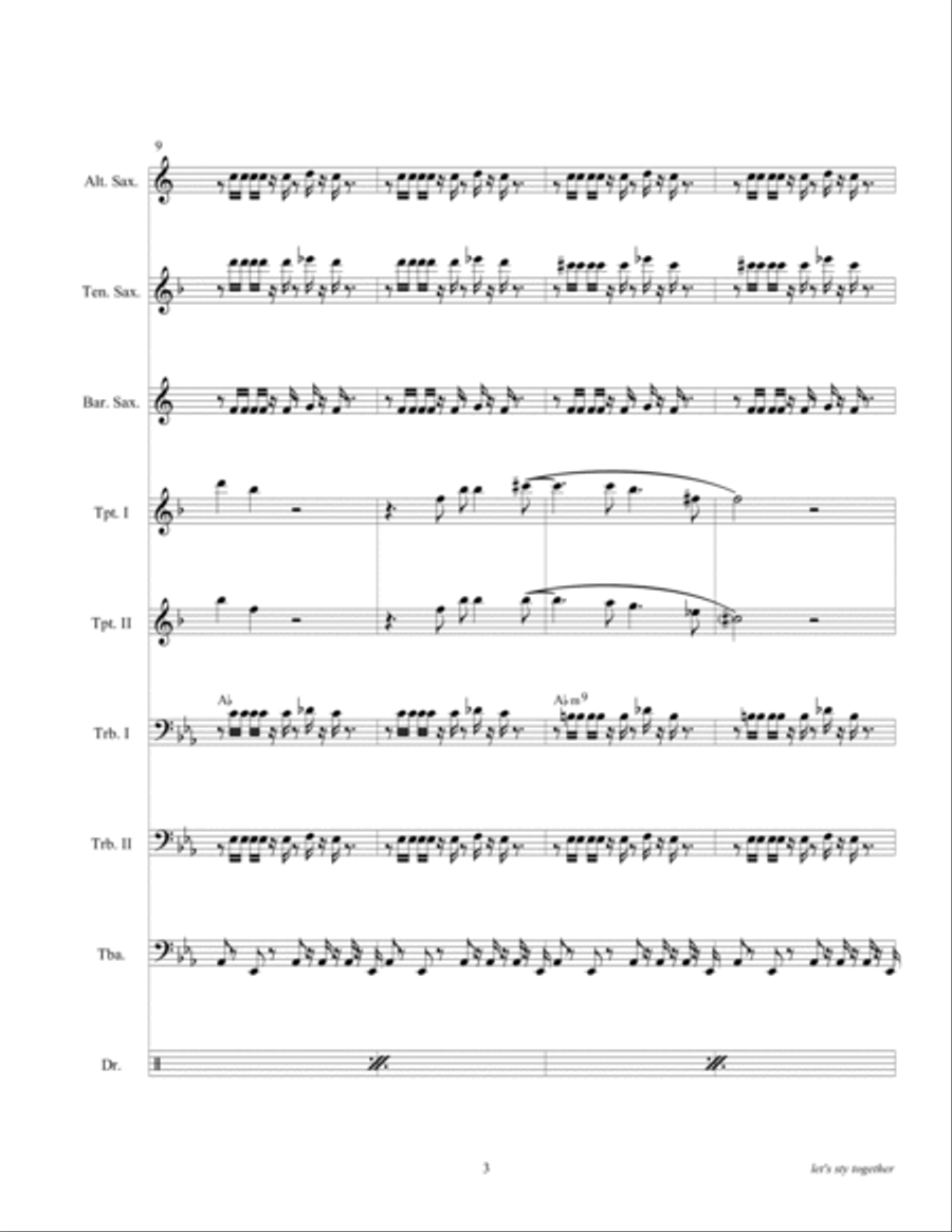 Let's Stay Together Jazz Ensemble scores gallery preview page 5