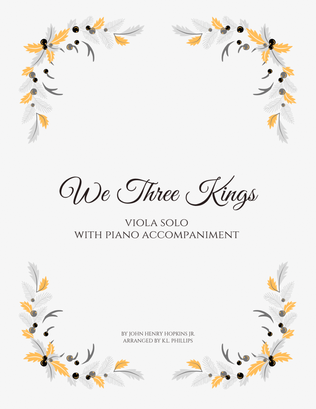 We Three Kings - Viola Solo with Piano Accompaniment