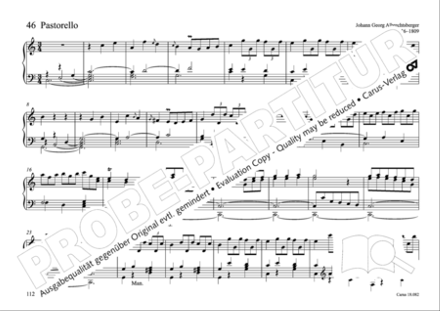 Pastoral music for organ, vol. 2: Germany, Bohemia, Austria, South Tyrol Organ Solo scores gallery preview page 113
