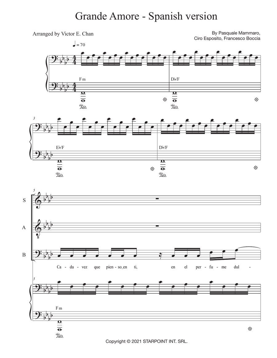 Grande Amor 2021 3-Part scores gallery preview page 1