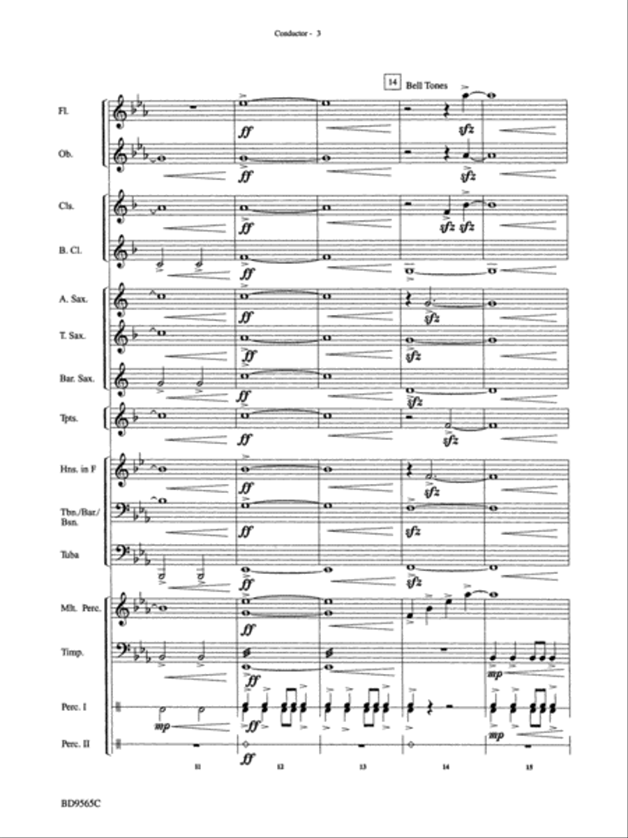 Liturgical Fanfare: Score Concert Band scores gallery preview page 5