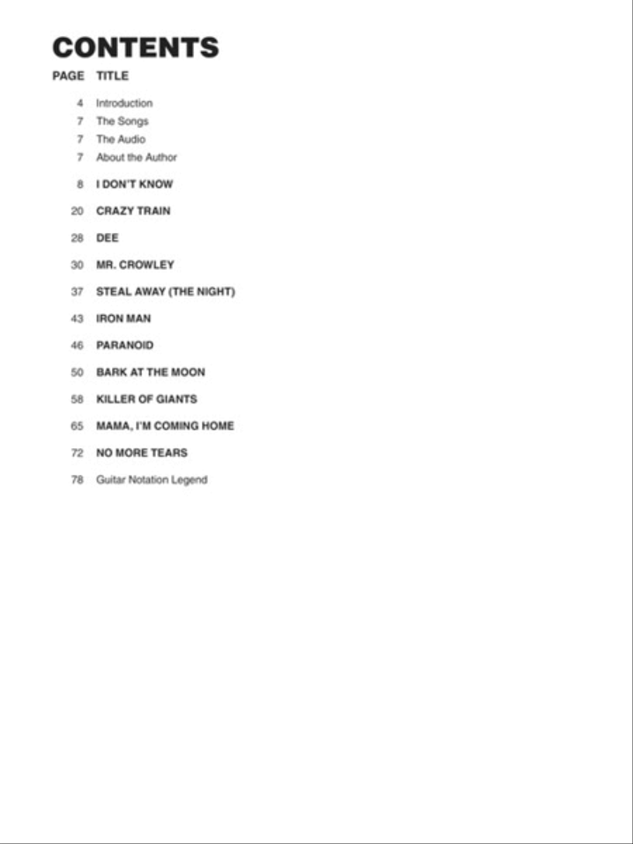 The Very Best of Ozzy Osbourne - 2nd Edition Electric Guitar scores gallery preview page 2