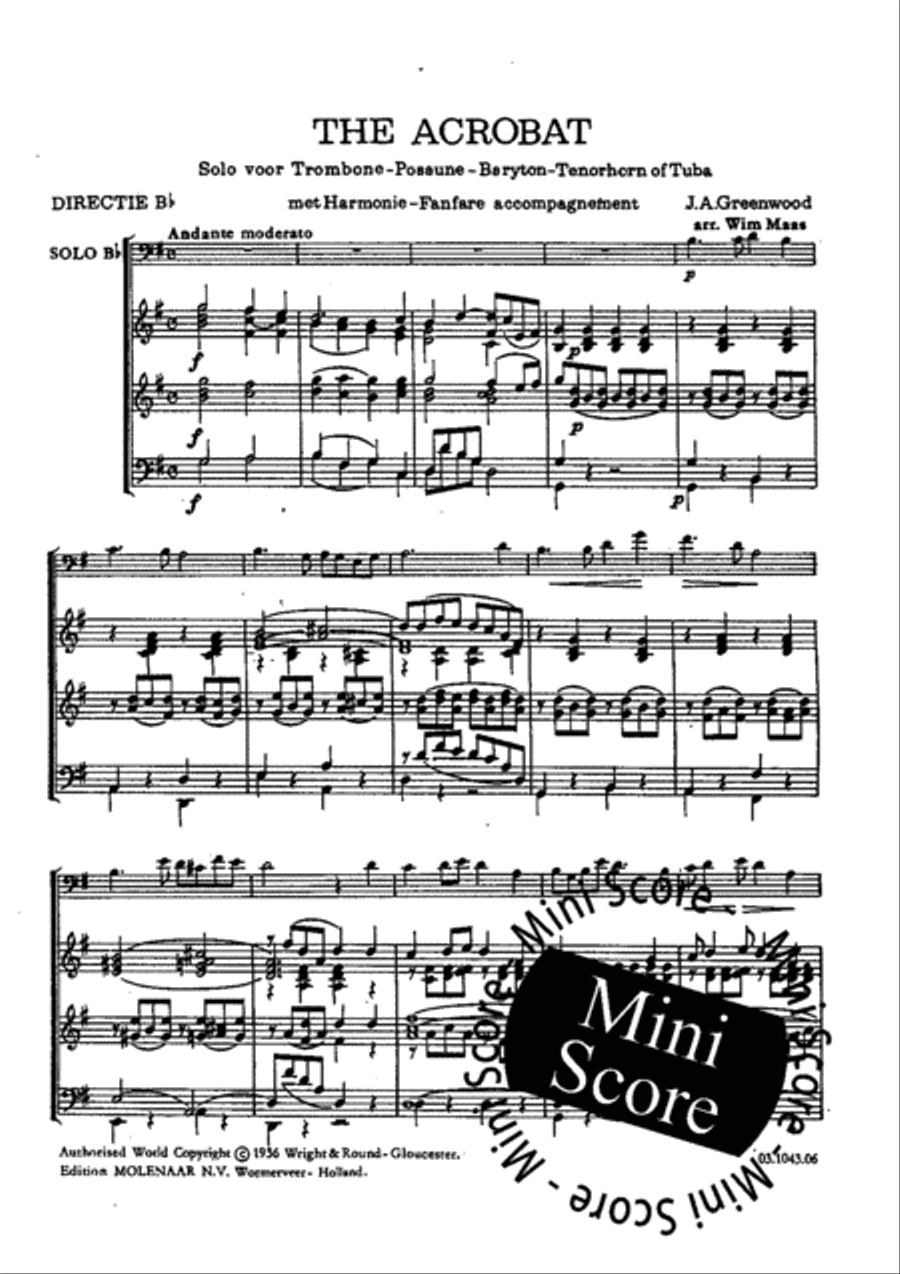 The Acrobat Concert Band scores gallery preview page 5