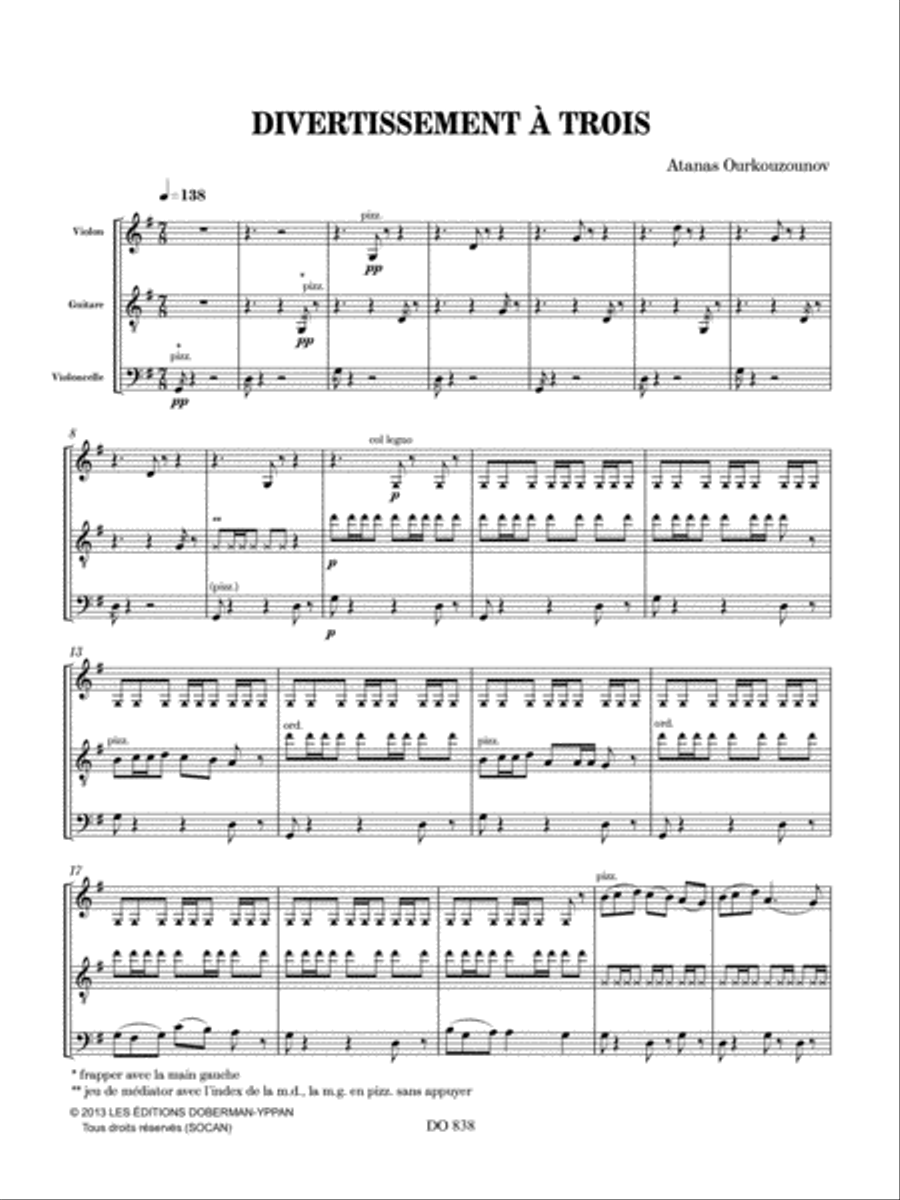 Divertissement à trois Cello scores gallery preview page 3