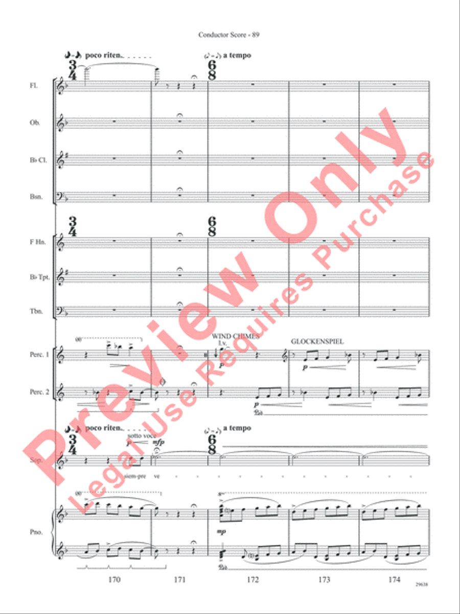 Three Spanish Songs (for Soprano and Wind Ensemble) Concert Band scores gallery preview page 94