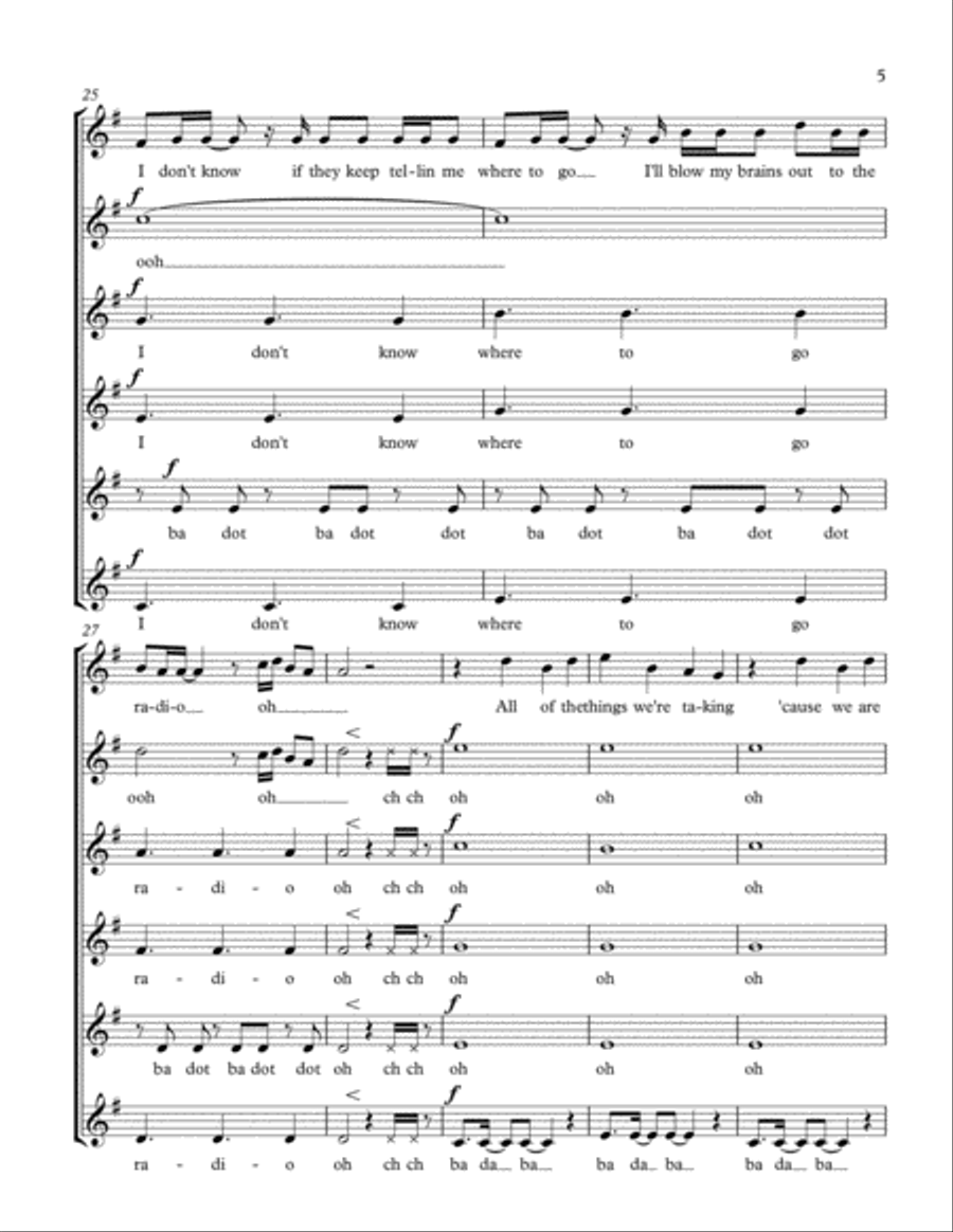 Perfect Places A Cappella scores gallery preview page 5