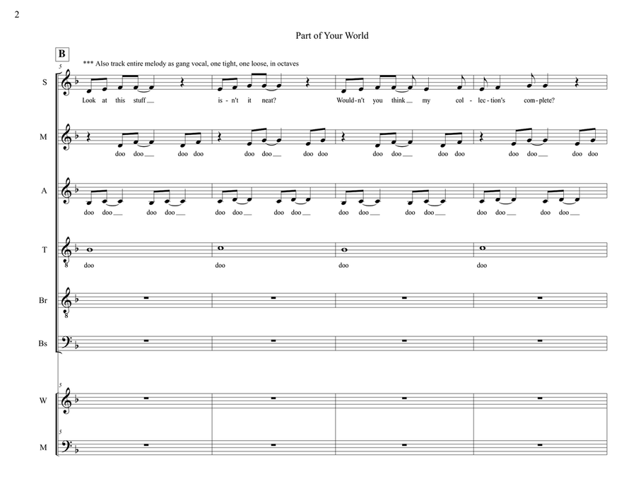 Part Of Your World Divisi scores gallery preview page 2