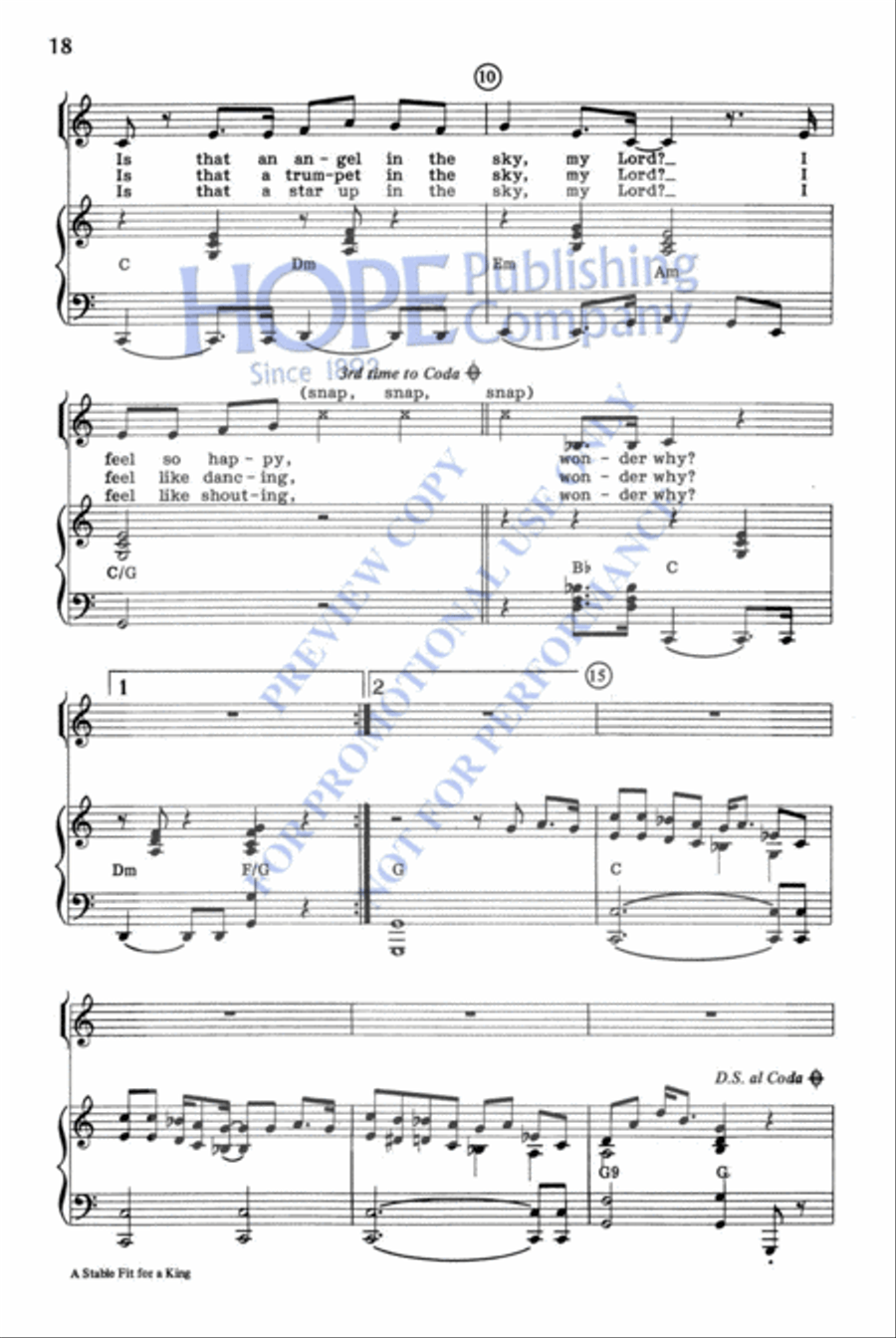 Stable Fit for a King Unison Choir scores gallery preview page 20