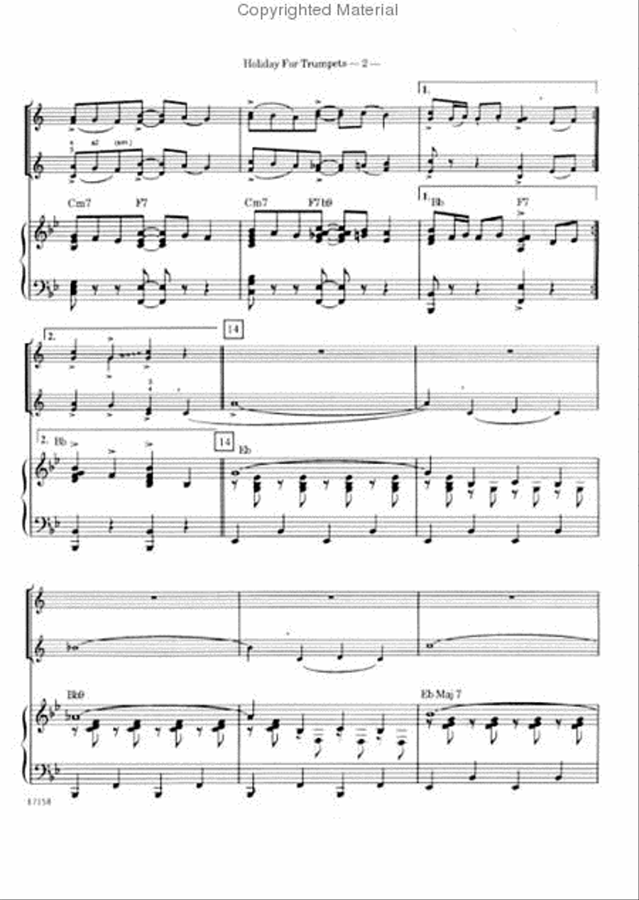 Holiday For Trumpets Holiday For Trumpets B-Flat Trumpet scores gallery preview page 3