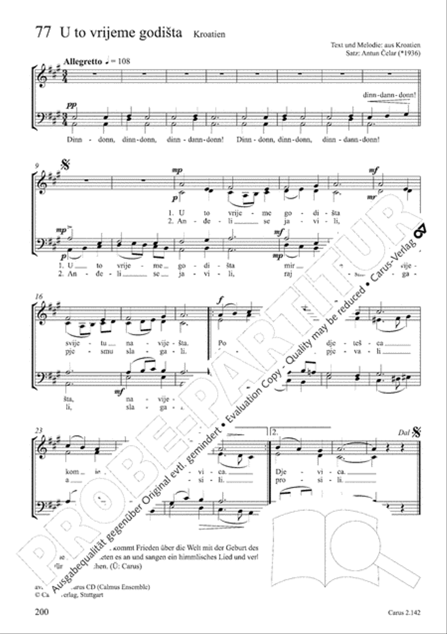 Christmas Carols of the World. Choral collection 4-Part scores gallery preview page 164