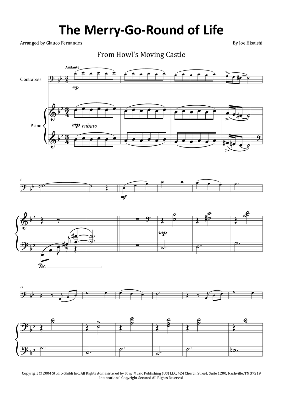 Merry-go-round Of Life Chamber Music scores gallery preview page 1