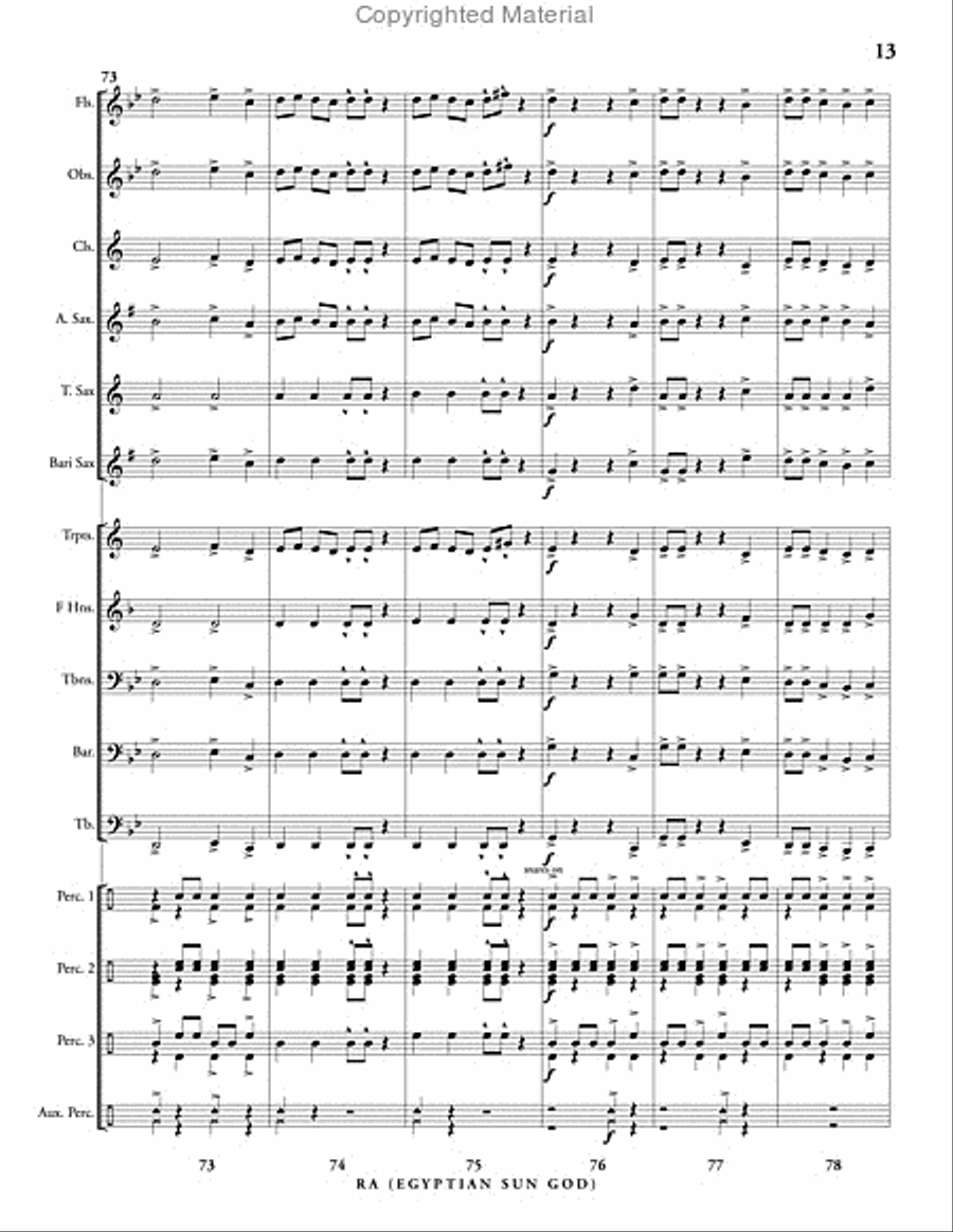 Ra: Egyptian Sun God Ra: Egyptian Sun God Concert Band scores gallery preview page 14