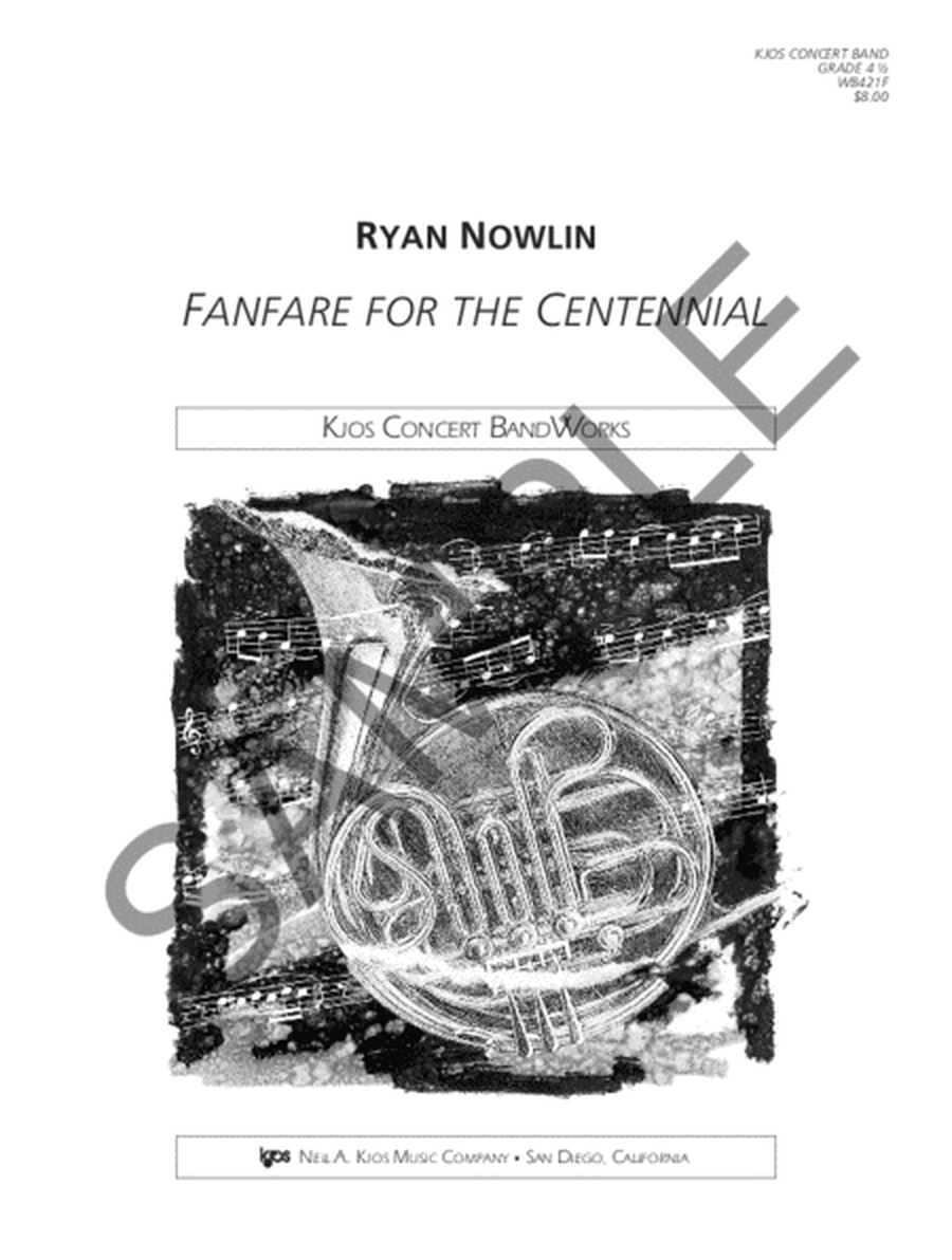 Fanfare For The Centennial - Score
