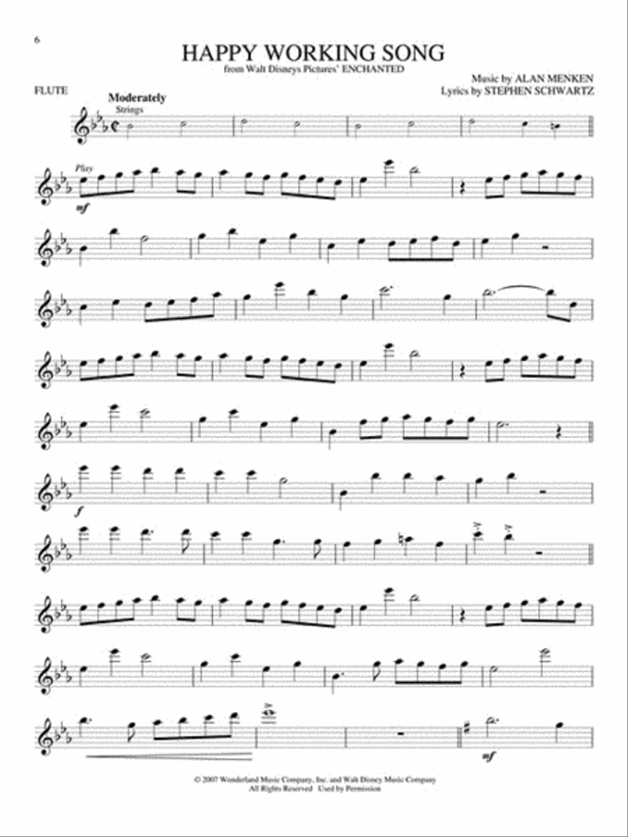 Songs from Frozen, Tangled and Enchanted Flute Solo scores gallery preview page 4
